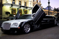 Two Tone Chrysler stretched limousine - 10 passenger luxury vehicle
