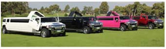 Perth Limo Hire Fleet Pink Hummer, Black Hummer, WHite Hummer, Red Hummer at Sandalford winery.
