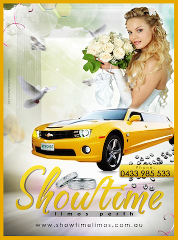 Bumblebee Camaro Transformers Limo for wedding cars Perth yellow Camaro Limo Bridal Door 
