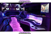 Inside the Purple Party Hummer Limousine