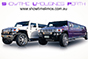 Stretch Purple Hummer Limousine and White Hummer Limousine in Perth, WA on service